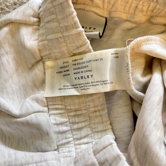 Varley The Slim Cuff Pant 27.5"Ivory Marl Size XXS NWOT - Picture 15 of 15